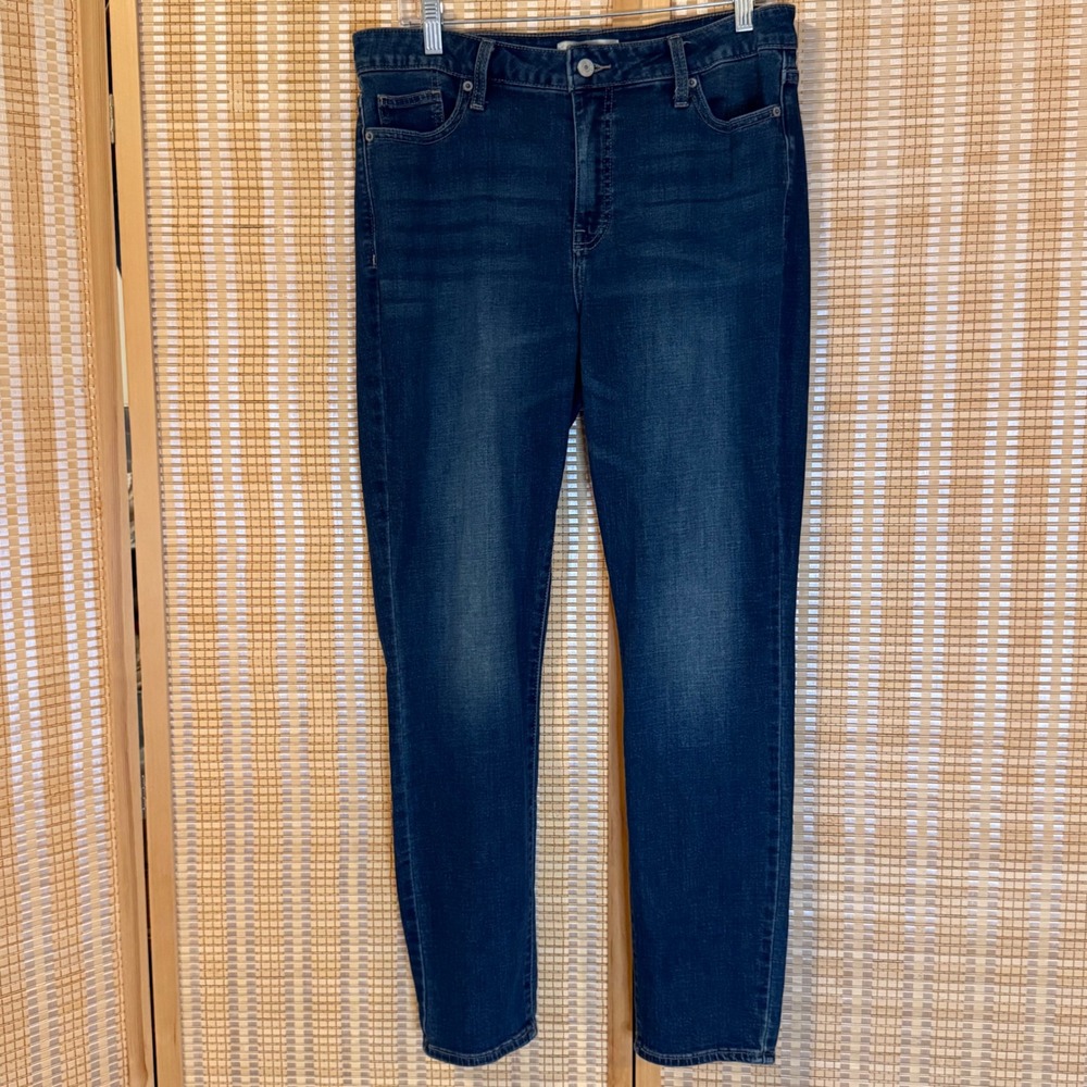 Lucky Brand Bridgette Skinny Jeans Womens 14/32R Dark Wash High Rise Denim Boho